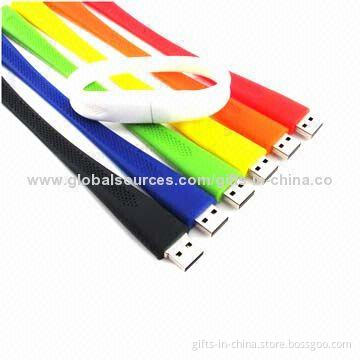 Bracelet 4GB USB Flash Drives, Customized Imprinted Logos and Free Samples Supply